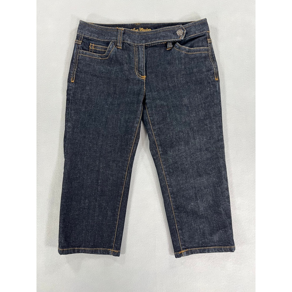 Vintage Ann Taylor Capri Jeans Dark Wash Curvy Petite Y2K 90s Retro Classic 4P